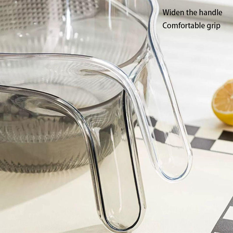 #Draining basket strainer with comfortable handle