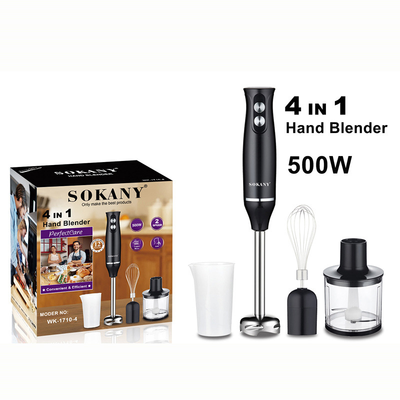 Stainless Steel 4 in 1 Multi-functional Cordless Hand Blender