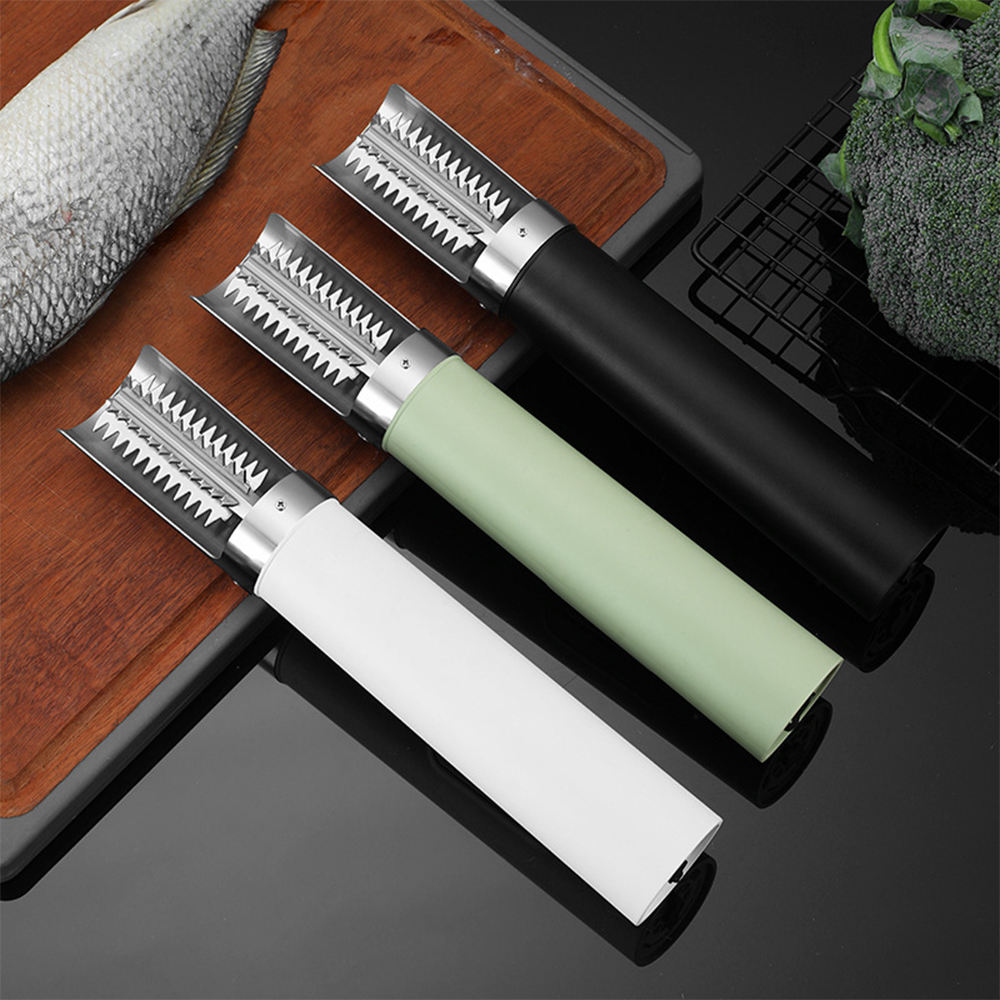 Yüksek Kaliteli Siyah Beyaz Yeşil Elektrikli Balık Pulları Temizleme Bıçağı